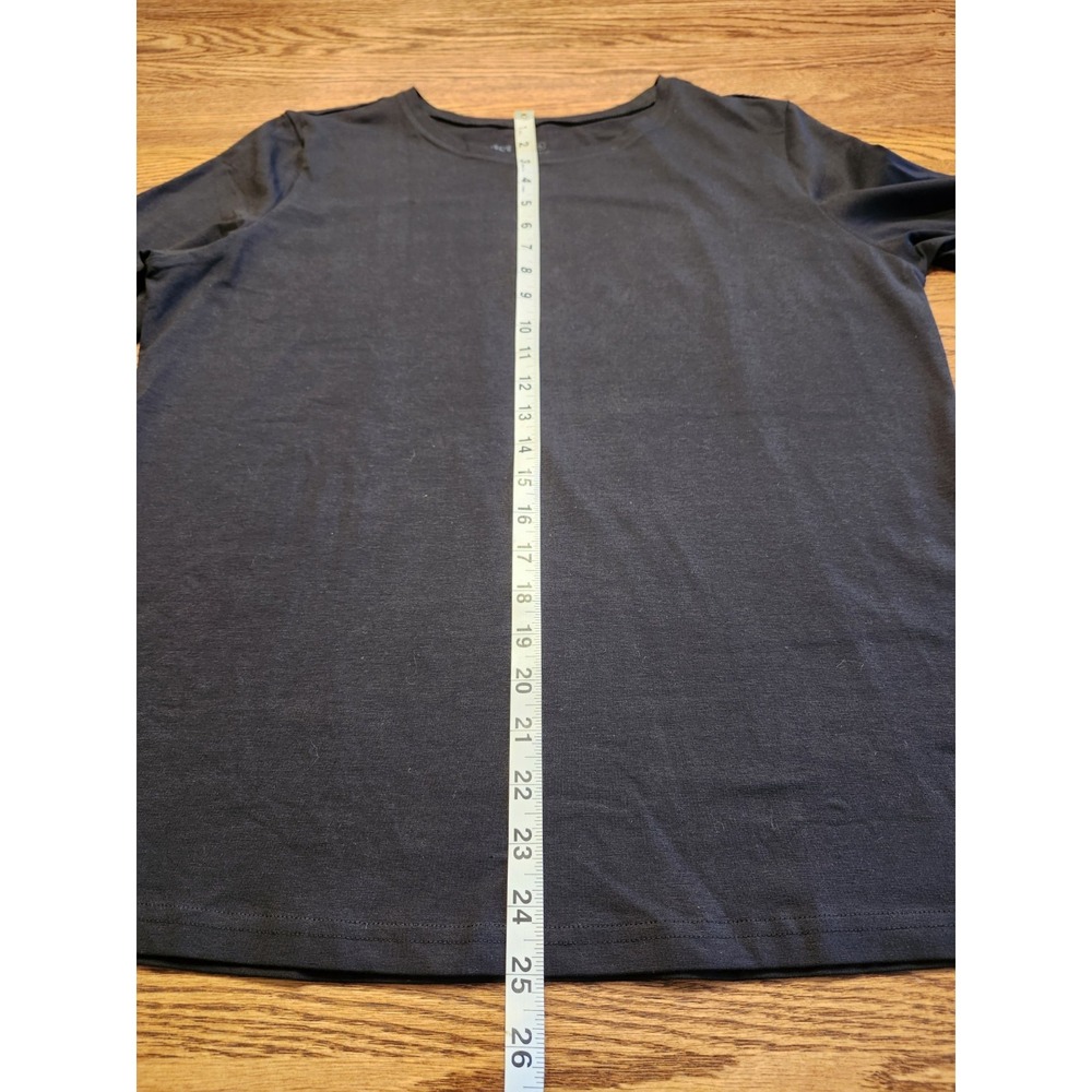 Pact‎ Shirt Womens Size XL Black Long Sleeve Organic Cotton Crewneck - Picture 4 of 7